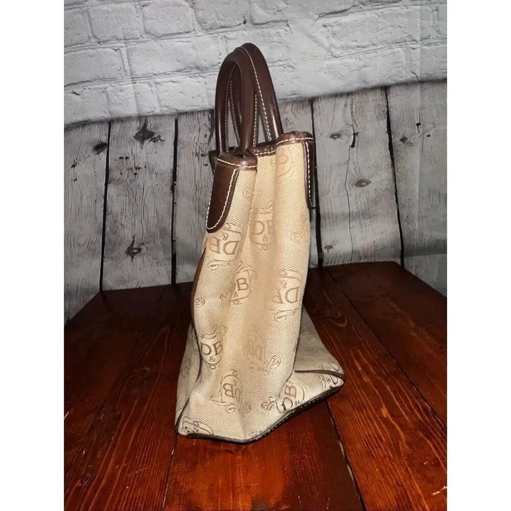 Vintage Dooney & Bourke Donegal Signature Canvas Tote